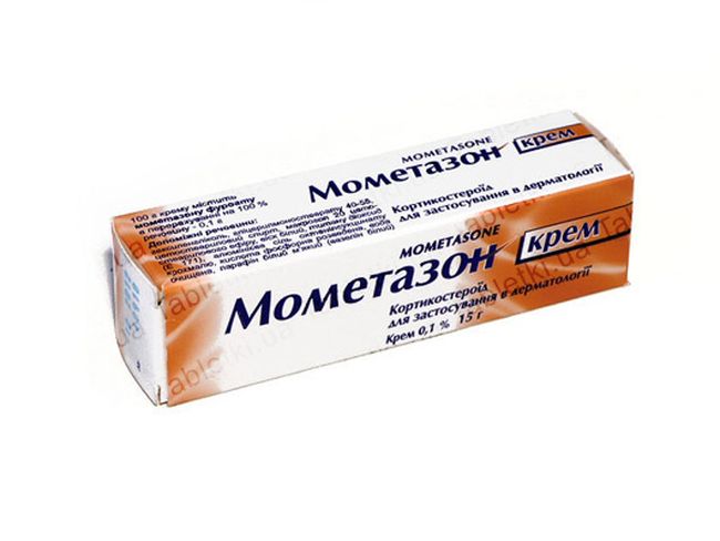 В перечень лучших препаратов от экземы на пальцах ног входит крем Мометазон